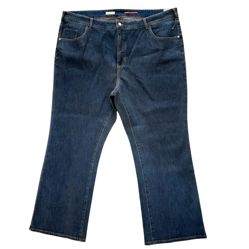 Anthropologie Pilcro The Demilune Boot Coated Jean Women's 26W Blue Denim NEW